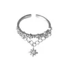 Pendente de estrela de corrente quente transfronteiriça anel de diamante anel de personalidade anel de abertura anel ajustável fabricantes femininos atacado