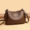 Bolso Nuevo para Mujer, Bolso Cruzado Sencillo, Textura Clásica de Cuero Suave, Gran Capacidad, Bolso de Hombro Versátil Casual para el Trayecto Diario