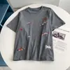 2026 Novo Estilo Body Completo Moda Pônei Bordado Estilo Coreano Camiseta de Manga Curta Escovada Primavera Simples Nicho Top Versátil