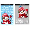 Decorações de Natal Transfronteiriças Papai Noel Boneco de Neve Adesivos Estáticos Decorações de Festa Rena Floco de Neve Adesivos para Vidro Atacado