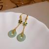 Pendientes de borlas de aguja de plata con esmalte chino, nuevos, estilo nacional, con sentido avanzado, estilo corte de nicho, venta al por mayor para mujeres.