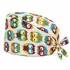 Gorros Quirúrgicos de Trabajo Transfronterizos para Hombres y Mujeres, Algodón Estampado Color Sólido Ajustables, Gorros de Cocina para Enfermeras, Salón de Belleza Dental