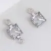 Aço Inoxidável 304 Vidro Colorido Forma de Coração Pingente DIY Acessórios de Joias Feitos à Mão Acessórios para Colar Pulseira