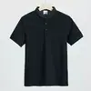 Fábrica de Origen Comercio Exterior Verano Manga Corta Hombre Cuello Solapa Camisa POLO Británico Guapo Todo Fósforo Casual Camiseta Top Ajustado