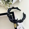 Goma para el pelo de malla con dientes, accesorio de lujo de alta gama con perlas, diadema plisada para lavarse la cara, pinza para el pelo de corona alta