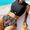 Traje de baño europeo y americano Estampado tropical Traje de baño dividido Bikini de alta gama Traje de baño de dos piezas Traje de baño transfronterizo de Amazon
