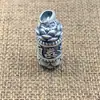 Colgante de plata de ley 925 con mantra Shurangama de loto collar con mantra de seis caracteres de plata de ley para hombres y mujeres regalo de cumpleaños