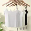 Tirantes Finos, Camisola Sin Costuras de Seda Hielo, Copas Fijas, Delgada, Cómoda, Color Piel, Transpirable, Ropa Interior para Niña, Espalda Hermosa