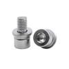 Tornillo de combinación de tres piezas de acero inoxidable 304 con cabeza de copa pulida, tornillo de combinación de almohadilla de resorte plana hexagonal M4M5M6M8M10