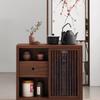 Nuevo gabinete de té de estilo chino, gabinete lateral de olmo antiguo, gabinete de comedor simple para apartamento pequeño, mesa de té de madera maciza de nogal para oficina