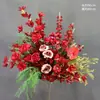 Novo Arranjo Grande de Chão para Casamento Banquete de Noivado Flor Artificial de Seda Acabado Arranjo Floral Decorativo Corredor Arte Floral para Casamento