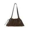 Bolso Retro Mate tipo Empanada con Diseño de Nicho, Bolso de Hombro Plegado de Moda, Sensación de Alta Gama, Estilo Perezoso, Bolso Pequeño Casual de Hombro