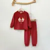 Pantalones de pijama de manga larga para niños y niñas Ropa de casa cómoda para niñas de invierno Felpa australiana Forro polar Festival de Primavera Año Nuevo