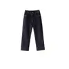 Jeans Retrô de Perna Larga Feminino 26 Inverno Lavado Cintura Alta Calça Reta Emagrecedora Calça de Algodão