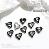 Acessórios para Nail Art: Strass com Base Pontuda, Strass Irregulares Brancos Transparentes em Formato de Coração, Strass Coloridos Grandes Irregulares em Formato de Coração, e Outros Acessórios de Decoração de Unhas Vestíveis com Formatos Únicos