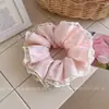 Goma para el pelo de encaje dulce estilo coreano para mujer, coleta perezosa para moños, accesorio para el pelo extragrande