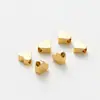 Nuevas Cuentas Espaciadoras de Corazón con Agujero Pasante Rellenas de Oro de 6 mm Hechas a Mano DIY Color Corazón Melocotón Pulsera Collar Accesorios para Cuentas al por Mayor