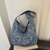 Bolso de Lona Estampado de Leopardo para Mujer 2025 Nuevo de Moda Suave Gran Capacidad Bolso Tote Estilo Perezoso Artístico Versátil Bolso de Hombro