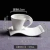 Xícara de Café Expresso e Pires 60ml Comercial Europeu Simples Cerâmica Branco Puro Xícara de Café Pequena Logotipo
