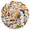 50 pegatinas de graffiti de osos de dibujos animados para refrigerador, teléfono móvil, taza de agua, pegatinas decorativas, pegatinas impermeables creativas para cuaderno