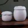 Pote Rústico Gato Garra Retro Pote Selado de Cerâmica Animal de Estimação Fofo Pote de Armazenamento à Prova de Umidade Pote de Chá com Pegada de Pata Frasco Pequeno para Pó de Fragrância Armazém de Chá
