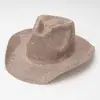 Nuevo Sombrero Vaquero Occidental con Lentejuelas Europeo y Americano Sombrero de Jazz Retro con Lentejuelas Sombrero para Hombres y Mujeres Hueco y Transpirable