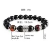Pulseira masculina de aço inoxidável Olho de Tigre pedra preta brilhante produto novo transfronteiriço fornecimento fábrica de joias vendas