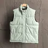 Chaleco chaqueta de algodón casual, impermeable, cortavientos, mullido, cálido, cómodo, versátil, engrosado, con cuello alto, para otoño e invierno, para exteriores