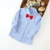 Camisa Azul Puro para Niños Manga Larga Niños Uniforme Escolar Azul para Niñas Camisa de Manga Larga para Niños Stock Listo del Fabricante