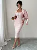 Blazer feminino transfronteiriço europeu e americano, modelo novo 2026, requintado e elegante, para festas à noite e encontros, com design acinturado