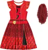 2024 Transfronteiriço Novos Descendentes 4 Ascensão da Rainha de Copas Vestido para Meninas Fantasia Vermelha de Palco Fantasia
