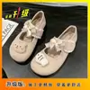 Vestido Versátil Estilo Japonês Sapatilhas Fofas com Laço Sapatos Baixos Suaves e Delicados Mulher 2025 Novo Modelo Primavera