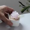 Suculentas simuladas de esmalte de color transfronterizo en maceta, pequeños adornos, escritorio de oficina, plantas verdes, flores, artesanías de vidrio, regalos