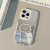 Estojo de Espelho Bege Gatinho Adequado para Capa de Celular Apple 16Promax Iphone17 Nicho 1413 Capa Dura 12/11