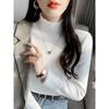 Chique Orelha Tricô Acolchoado Peça Única Veludo Slim-fit Quente Camada Interna Feminina Inverno Lã Camisola Interna
