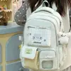 Mochila Linda Estilo Universitario Coreano para Niñas, Dulce y de Nicho, Mochila Escolar para Estudiantes de Gran Capacidad, Ligera y Repelente al Agua