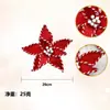 Novas Flores de Natal Transfronteiriças Veludo de Alta Qualidade Vermelho e Branco Doce Flores Artificiais Decoração de Árvore de Natal Flores Decorativas de Natal