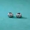 Plata S925 Artesanía Fina Separador de Botón de Flor de Loto Soporte de Flor Adorno de Plata Cuenta Bodhi de Cristal Accesorios de Plata DIY