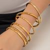 Pulsera de trébol de cuatro hojas con diamantes transfronteriza Europa y Estados Unidos estrellas de acero inoxidable chapado al vacío de 18k combinación de pulsera venta al por mayor de fábrica