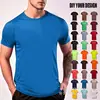 [Camiseta de Algodão Tamanho Europeu] Sem Estampa Cor Lisa Lisa Manga Curta Algodão Tamanho Europeu Moda de Rua Tendência Casual Esportes