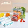 Bolsas Engrosadas Estilo Japonés con Doble Sellado para Conservar Frescura, Bolsas Autosellables de Grado Alimenticio, Bolsas de Almacenamiento Multifuncionales para Refrigerador Doméstico, Bolsas de Sellado Rápido