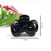 Clip grande de plástico ABS estilo coreano directo de fábrica para mujer, pasador para el cabello con lazo, tocado, negro en stock al por mayor
