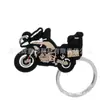 Llavero de motocicleta de carreras, llavero de casco, colgante de cadena de cuentas de goma blanda de PVC, llavero accesorio para mochila y coche
