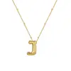 Colar de Letras Bolha Brilhante Mais Vendido Transfronteiriço para Mulheres Design de Nicho Ins Ouro 18K Cobre Não Desbota Colar Atacado