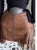 Pantalones Cortos de Gamuza con Borlas y Cremallera para Mujer Europeas y Americanas 2025 Estación Independiente de Amazon AliExpress