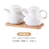 Pote de Cerâmica Resistente a Altas Temperaturas para Pimenta, Pote de Vinagre, Porta-Palitos, Conjunto de Porta-Hashis, Pote de Sal, Pote de Glutamato Monossódico, Pote de Molho de Soja, Pote de Óleo de Gergelim