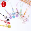 Llavero Colgante de Gato de Cerámica Sakura Colgante para Lanyard de Teléfono Móvil Colgante de Cadena Colgante de Flor Joyería de Estilo Lindo Venta Directa