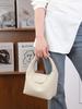 Bolsa Dumpling de Piel de Vacuno de Capa Superior Bolsa Portátil de Alta Gama para Lonchera Diseño Nicho Moda Combinable al 100% Bolso Bandolera de Hombro Bajo el Brazo