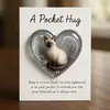 Nuevo producto transfronterizo: Abrazo de Bolsillo de Colibrí con Tarjeta de Regalo, tarjeta de regalo hecha a mano