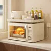 Estante para Horno de Microondas Encima de la Rejilla, Bandeja, Tablero en Capas, Encimera de Cocina, Horno Especial, Estante de Almacenamiento Multifuncional